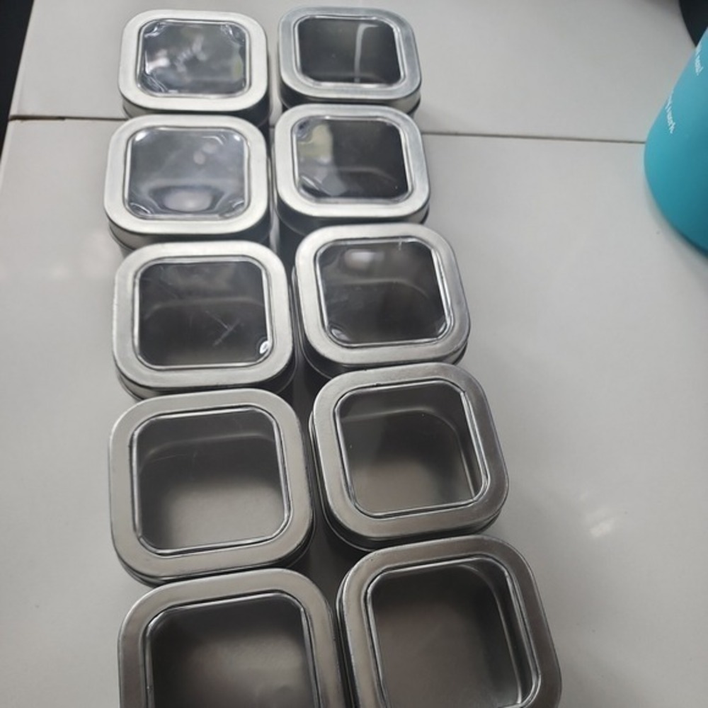 48pc Small Tins 2 Oz. With Window use‎ for candy or spices Organize spices - Picture 6 of 7